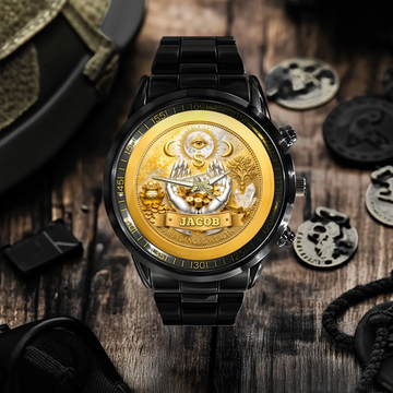 Custom Abundance Wealth Watch Personalized Name Watch Prosperity Gift For Men Entrepreneurs