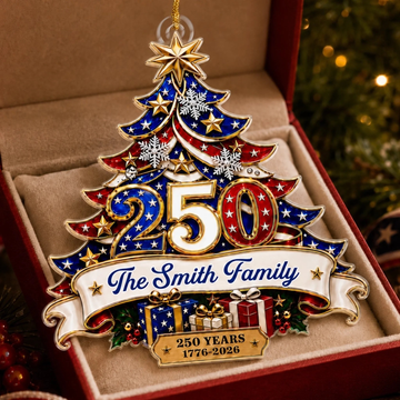 Custom Acrylic Ornament Personalized America 250Th Anniversary Christmas Gifts For Mom Dad Brother Sister Generations Of Freedom And Tradition
