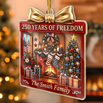 Custom Acrylic Ornament Personalized America 250Th Anniversary Christmas Gifts For Mom Dad Brother Sister Patriotic Love For Our Country