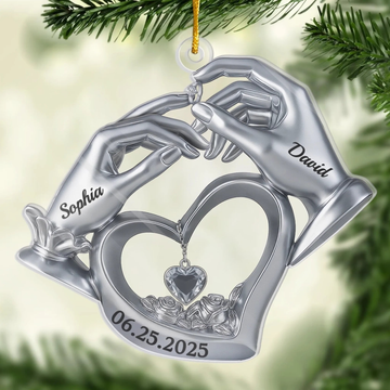 Custom Acrylic Ornament Personalized Anniversary Christmas Wedding Gifts For Husband And Wife Him And Her A Love To Cherish Forever
