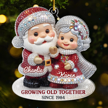 Custom Acrylic Ornament Personalized Anniversary Christmas Wedding Gifts For Husband And Wife Him And Her Forever Festive Forever Us