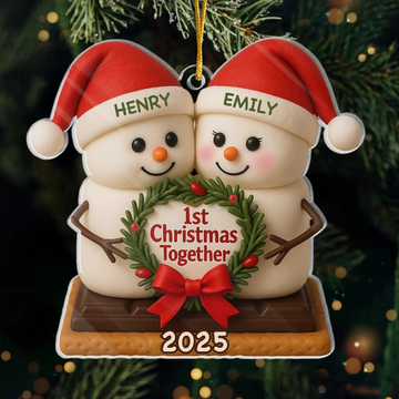 Custom Acrylic Ornament Personalized Anniversary Christmas Wedding Gifts For Husband And Wife Him And Her Just Married Still Merry