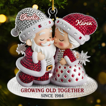 Custom Acrylic Ornament Personalized Anniversary Christmas Wedding Gifts For Husband And Wife Him And Her Together Always Merry