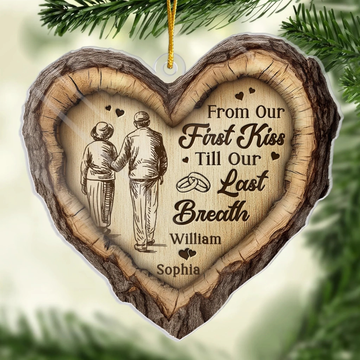 Custom Acrylic Ornament Personalized Anniversary Christmas Wedding Gifts For Husband And Wife Him And Her Together In Heart And Soul