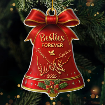 Custom Acrylic Ornament Personalized Best Friend Christmas Birthday Gifts For Women Besties Sisters Bff Bestie Joy Glows This Christmas