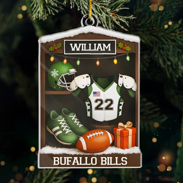 Custom American Football Acrylic Ornament - Personalized Gift For Birthday, Football Football Lovers, NFL Fans, Sport Lovers, Senior Graduation Gift, Christmas Gifts, Christmas Decoration