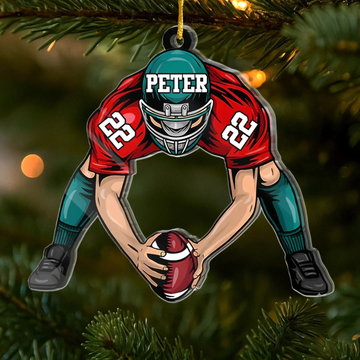 Custom American Senior Football Acrylic Ornament - Personalized Gift For Birthday, Football Football Lovers, NFL Fans, Sport Lovers, Senior Graduation Gift, Christmas Gifts