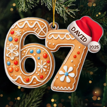 Custom Gingerbread Acrylic Ornament - Personalized Christmas Birthday Gifts For Kids - Baking Memories Since Day One