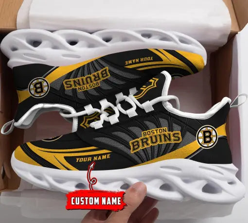 Custom Name – NHL-03-Boston Bruins Personalized Max Soul Sneakers – DS005