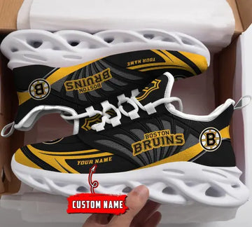 Custom Name – NHL-03-Boston Bruins Personalized Max Soul Sneakers – DS005