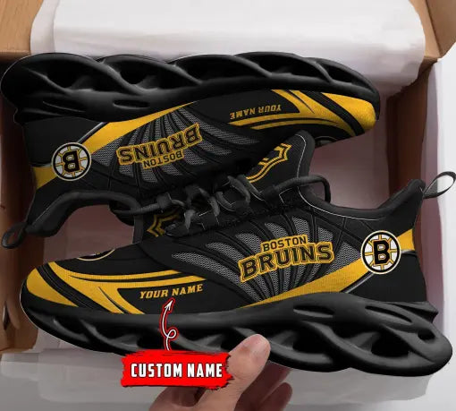 Custom Name – NHL-03-Boston Bruins Personalized Max Soul Sneakers – DS005