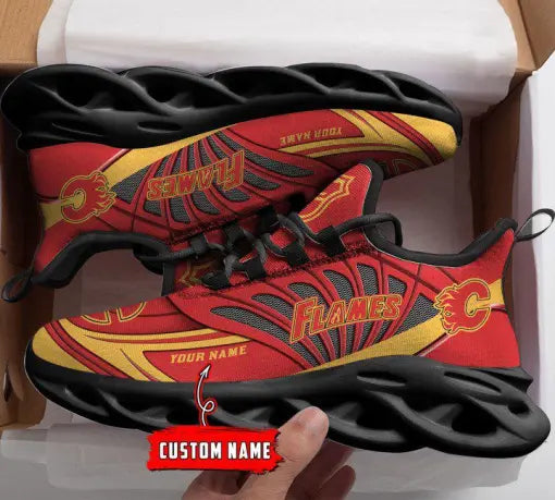 Custom Name – NHL-05-Calgary Flames Personalized Max Soul Sneakers – DS005