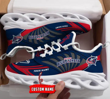 Custom Name – NHL-09-Columbus Blue Jackets Personalized Max Soul Sneakers – DS005