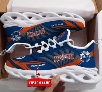 Custom Name – NHL-12-Edmonton Oilers Personalized Max Soul Sneakers – DS005
