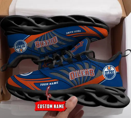 Custom Name – NHL-12-Edmonton Oilers Personalized Max Soul Sneakers – DS005