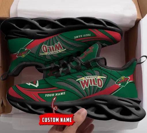 Custom Name – NHL-15-Minnesota Wild Personalized Max Soul Sneakers – DS005