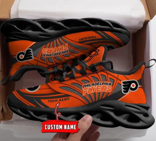 Custom Name – NHL-22-Philadelphia Flyers Personalized Max Soul Sneakers – DS005