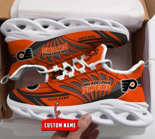 Custom Name – NHL-22-Philadelphia Flyers Personalized Max Soul Sneakers – DS005