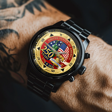 Custom Usa 250Th Anniversary Watch Personalized Name Watch Patriotic Gift For American Men Veterans