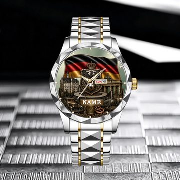 Custom Germany Football Heritage Watch - Personalized Name Watch - Gift for Soccer Fans, Germany Lovers