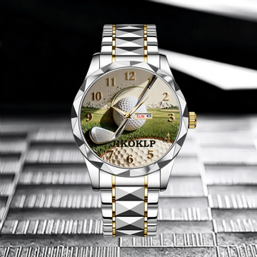 Custom Golf Themed Watch - Personalized Name - Special Gift For Golf Enthusiasts