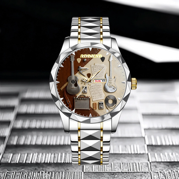 Custom Guitarist Watch - Personalized Name - Gifts for Guitarists, Guitar Enthusiasts, Musicians
