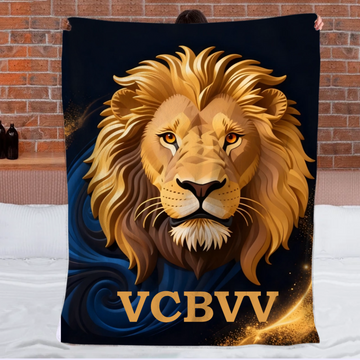 Custom Lion Blanket – Personalized Safari Lion Throw