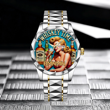 Custom Vintage Style Whiskey Beauty Watch - Classic Watches with Personalised Names - A Gift for Friend,Whisky Lovers