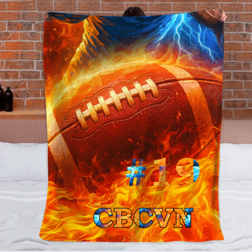 Customizable Athlete Blanket - Personalized Name - Ball Games