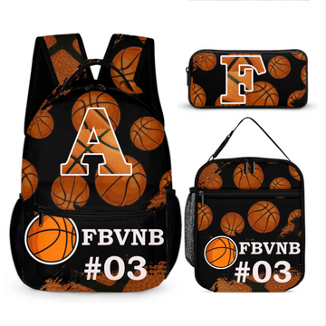 Customized Basketball Themed Backpack - Personalized Name Backpack