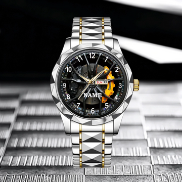 Customized Car Brake Disc Watch – Personalized Name - Gift For Hims, Car Enthusiast