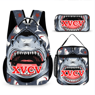 Customized Children'S Shark Backpack With Personalized Name-A Gift For Boys At The Beginning Of School Season