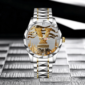 Customized Watch - Personalized Name And Initial Letter - Gift For Dragon Lovers