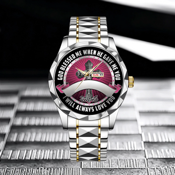 Customized Faith & Love Message Cross Watch - Personalized Name & Title - Gift For Loved Ones