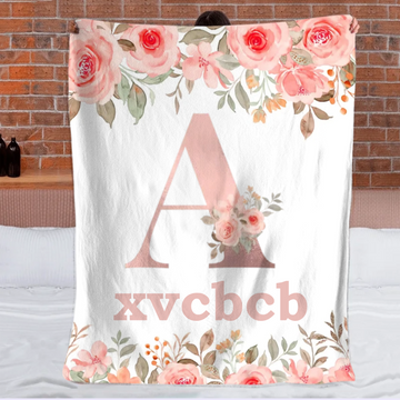 Customized Floral blanket - Personalized Name - Gifts for Beautiful Person