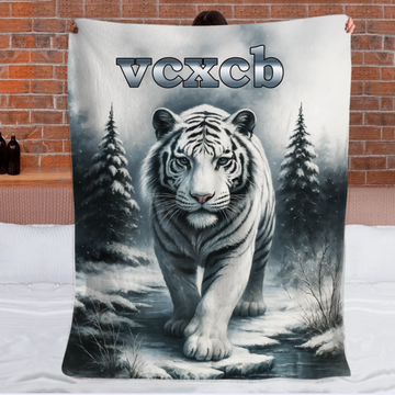 Customized Forest Tiger Blanket - Personalized Name - Gift For Tiger Lovers