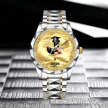 Customized Initial Letter With Graduation Cap - Personalized Graduation Theme Watch - Gift For Graduates