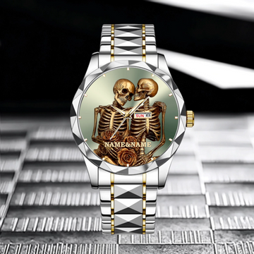 Customized Skeleton Couple Watch - Personalized Name - Romantic Gift For Couple