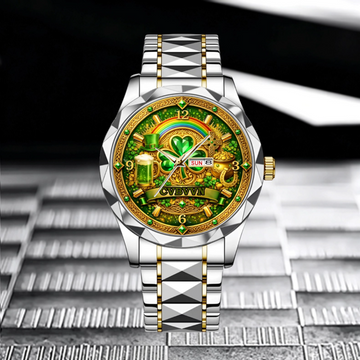 Customized St. Patrick’s Day Shamrock Watch - Personalized Name - Gift For Irish Lovers & Family
