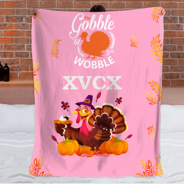 Customized Thanksgiving Turkey Pumpkin Pie Blanket - Personalized Name - Gift For Your Dear Ones, Thanksgiving Gift