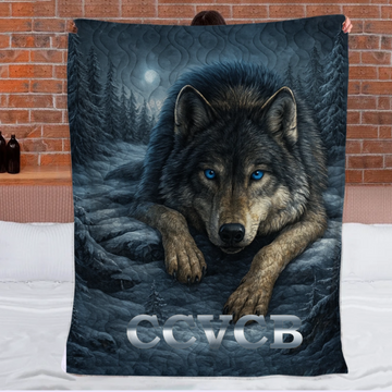 Customized Wolf Mission Blanket - Personalized Name - Gift For Wolf Lovers