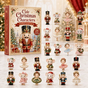 Cute Chrismast Characters Advent Calendar 2026 - 24-Day Countdown, Acrylic Charms Every Day Bring New Suprises