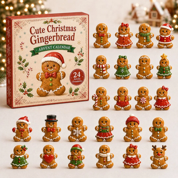 Cute Gingerbread Advent Calendar 2026 - 24-Day Countdown, Acrylic Charms Every Day Bring New Suprises