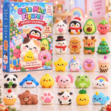 Cute Mini Figures advent calendar 2026 - 24-Day Countdown, Acrylic Charms