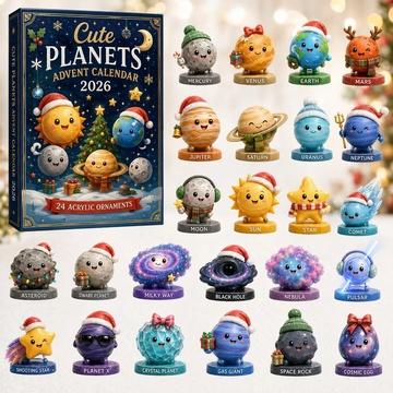 Cute Planets Advent Calendar 2026 - 24-Day Countdown, Acrylic Charms Every Day Bring New Suprises