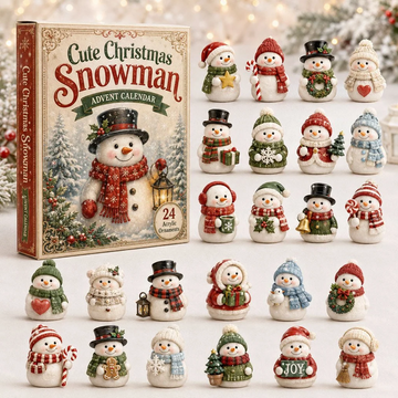 Cute Snowman Advent Calendar 2026 - 24-Day Countdown, Acrylic Charms Every Day Bring New Suprises