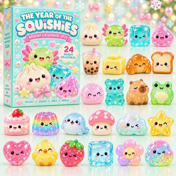 Cute Squishy advent calendar 2026 - 24-Day Countdown, Acrylic Charms