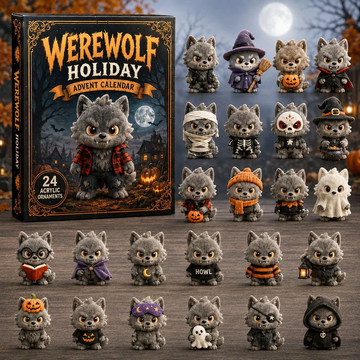 Cute Werewolf Advent Calendar 2026 - 24-Day Countdown, Acrylic Charms Every Day Bring New Suprises