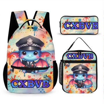 Cute Baby Dragons Customized Backpack - Personalized Name - Start The School Season