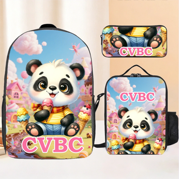 Cute Little Panda Custom Backpack - Personalized Name - Back-to-school Gifts